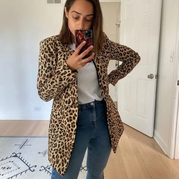 Zara Jackets & Blazers - Zara Cheetah Leopard Print Blazer Jacket